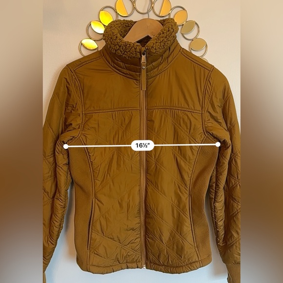 Prana Esla Jacket Womens Size XS Gold Quilted Athleisure Fleece Fall Winter Warm - Picture 16 of 16